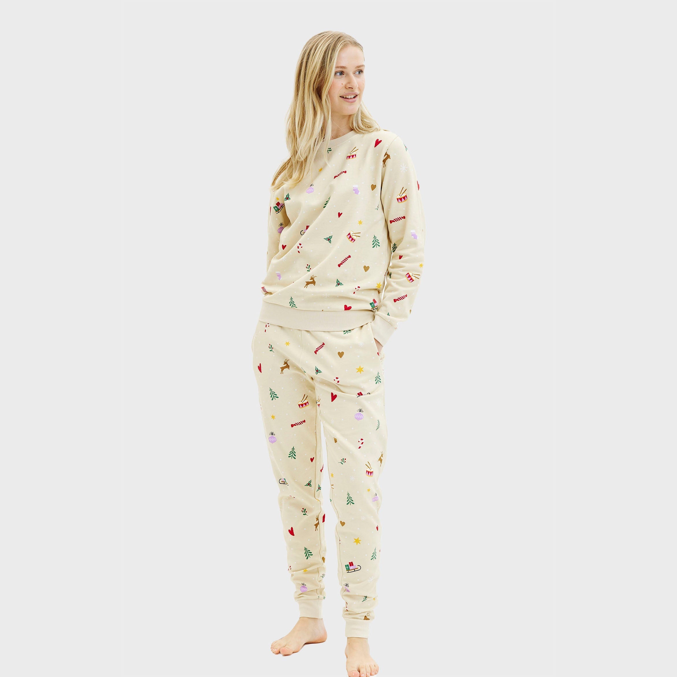 Jule sweatset beige - Dame.